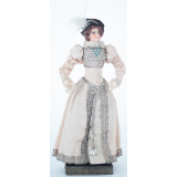 Poupée costumée : une femme sous le règne de Henri II (élément d'un couple)