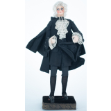 Poupée costumée : un homme sous le règne de Louis XV (élément d'un couple)