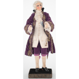 Poupée costumée : un homme sous le règne de Louis XVI (élément d'un couple)