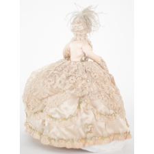 Poupée costumée : une femme sous le règne de Louis XVI (élément d'un couple)