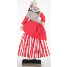 Poupée costumée : une femme de la Révolution française de 1789 citoyenne femme du peuple (élément d'un couple)