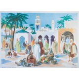 Tableau mural. Images de la vie. 22. Une ville en Afrique du Nord (Série n°6).