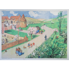 Tableau mural. 5 : l'hiver. 6 : le printemps. 