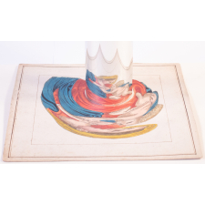 Planche d'anamorphose : femme allaitant