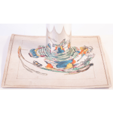 Planche d'anamorphose : scène d'ivresse (?)
