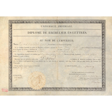 Diplôme de Bachelier ès Lettres.