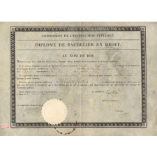 Diplôme de Bachelier en droit.