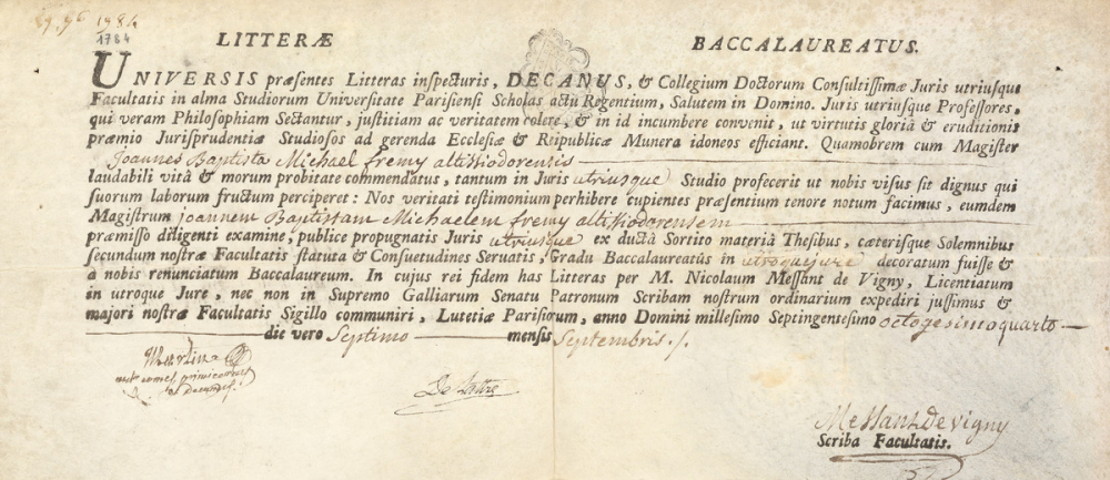 Litterae Baccalaureatus.