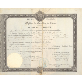 Diplôme de Bachelier ès Lettres.