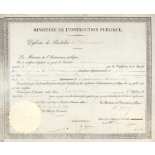Diplôme de Bachelier ès Sciences.