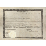 Diplôme de Bachelier ès Sciences.