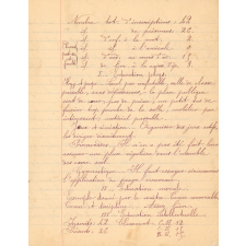 Cahier d'inspection.
