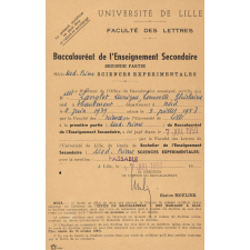 Baccalauréat de l'Enseignement Secondaire. Seconde partie. Série Moderne Prime. Sciences expérimentales.