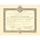 Diplôme du Baccalauréat de l'Enseignement du second degré.