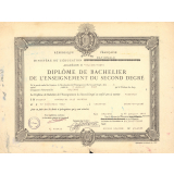 Diplôme de Bachelier de l'Enseignement du Second Degré. 