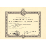Diplôme de Bachelier de l'Enseignement du Second Degré. 