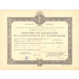 Diplôme de Bachelier de l'Enseignement du Second Degré. 