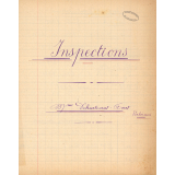 Cahier d'inspections. 
