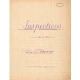 Cahier d'inspections. 