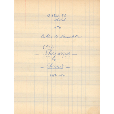 Cahier de manipulations Physique et chimie