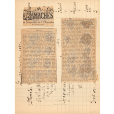 Cahier de préparation de classe N°1 : Armistice 11 novembre
