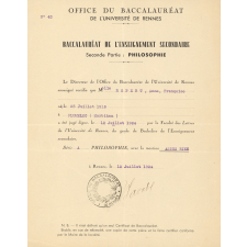 Baccalauréat de l'enseignement secondaire - Seconde partie : Philosophie