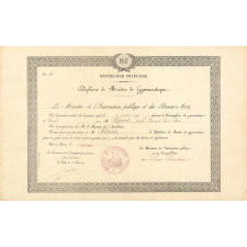 Diplôme de Maître de Gymnastique