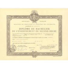 Diplômes de Bachelier de l'Enseignement du Second Degré. 