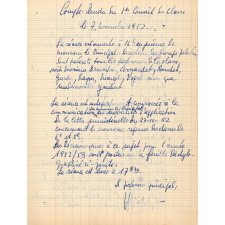 Cahier de comptes-rendus de conseils de classe. 