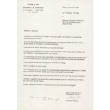 Lettre du professeur principal d'une classe de déficients auditifs du collège J.-B. Poquelin Paris aux parents d'un élève. 
