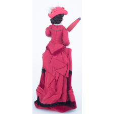 Poupée costumée : une femme sous la IIIe République 1880 (élément d'un couple)