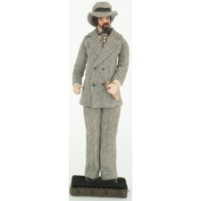 Poupée costumée : un homme sous la IIIe République 1900 (élément d'un couple)