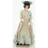 Poupée costumée : une femme sous la IIIe République 1900 (élément d'un couple)