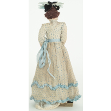 Poupée costumée : une femme sous la IIIe République 1900 (élément d'un couple)