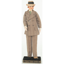 Poupée costumée : un homme en 1914 (élément d'un couple)