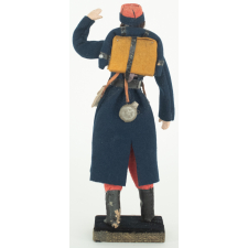 Poupée costumée : un poilu de l'été 1914 (élément d'un couple)