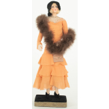 Poupée costumée : une femme sous la IIIe République 1930 (élément d'un couple)