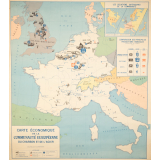 Carte économique de la Communauté européenne du charbon et de l'acier