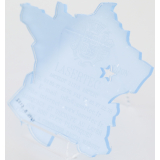Carte de visite bleue de l'entreprise Lasertec au format de la France