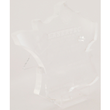 Carte de visite transparente de l'entreprise Lasertec au format de la France