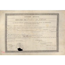 Diplôme de Doctorat ès Lettres.