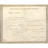 Diplôme de licencié en droit.