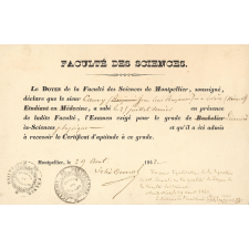 Attestation d'examen pour la licence ès sciences physique.