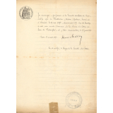 Attestation d'examen de licence de Lettres. 