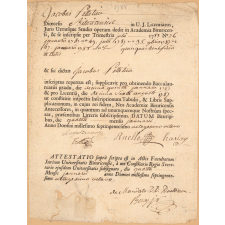 Attestation d'examens pour le baccalauréat et la licence de droit. 