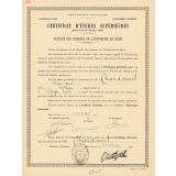 Certificat d'études supérieures.