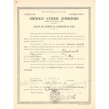 Certificat d'études supérieures.