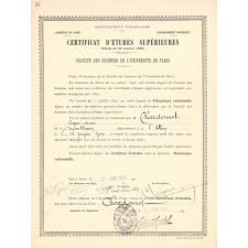 Certificat d'études supérieures.