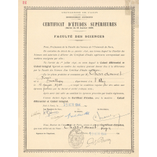 Certificat d'études supérieures.