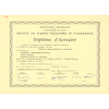 Diplôme d'Actuaire. 